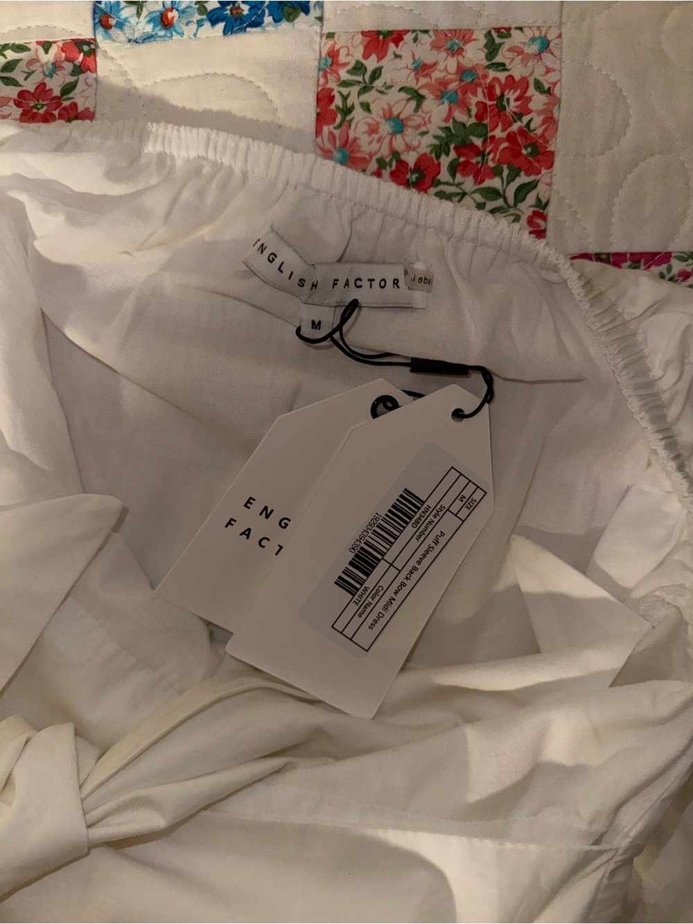 English Factory Short-Sleeve Bow-Back Linen Midi Dress - Picture 2 of 9